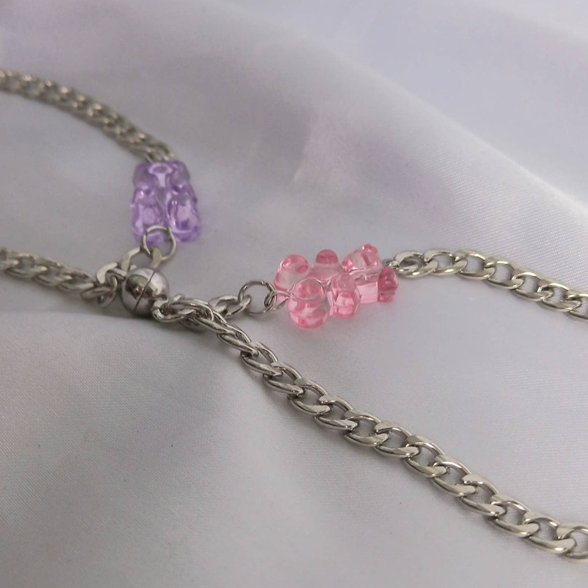 2 Piece Magnetic Gummy Bear Friendship Bracelet
