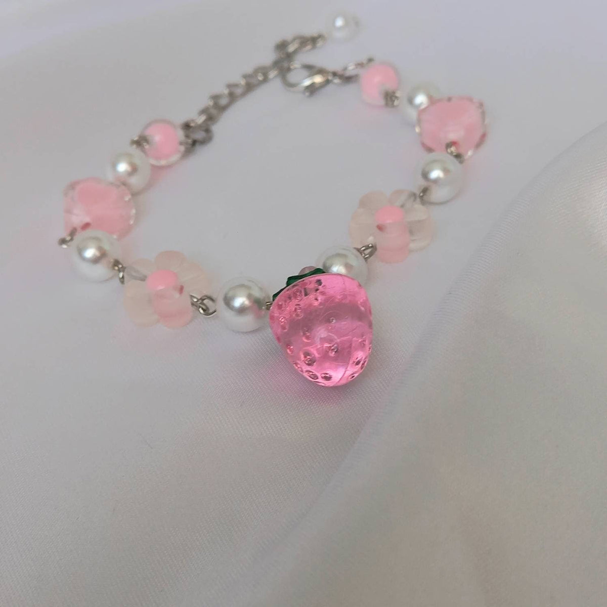 Chunky Bead Strawberry Bracelet